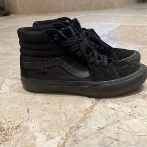 Black suede high tops